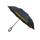 Strato vicino aperto del manuale il doppio ha invertito l'ombrello, ombrello invertito della pioggia fornitore