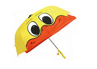 Forte la progettazione di logo su misura ombrello sveglio giallo dei bambini della struttura funziona uniformemente facilmente fornitore