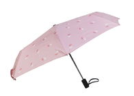 Ombrello compatto rosa di viaggio, maniglia di gomma di Caoted dell'ombrello di Sun di viaggio fornitore