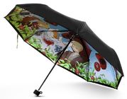 Ombrello di viaggio del compatto del tessuto tessuto di seta naturale/del poliestere, ombrello automatico di viaggio fornitore