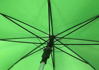 Ombrello verde della maniglia di J, auto di alluminio dell'asse dell'ombrello a scatto automatico aperta fornitore