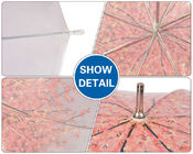 33 pollici di chiari ombrelli di plastica della pioggia 97cm funzionano uniformemente facilmente fornitore