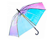 Ombrelli di plastica della pioggia della radura di Haft del metallo, maniglia di plastica dell'ombrello trasparente della pioggia fornitore