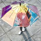 Ombrelli di plastica della pioggia della radura di Haft del metallo, maniglia di plastica dell'ombrello trasparente della pioggia fornitore