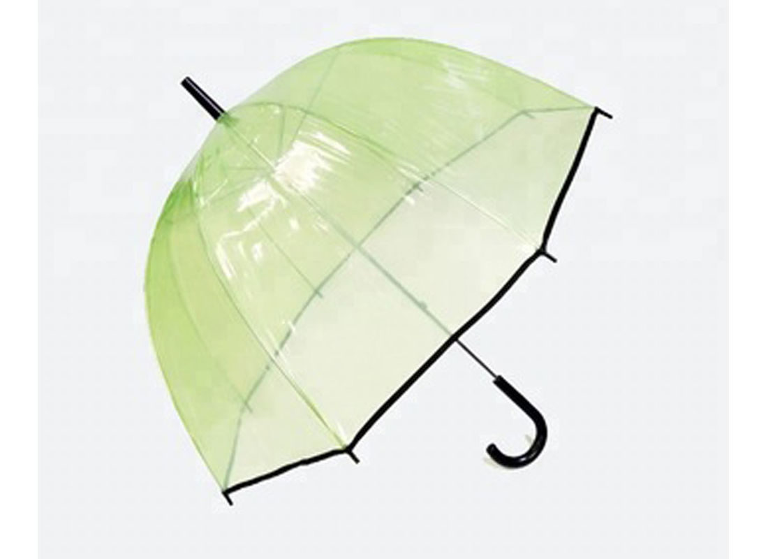 Ombrelli di plastica della pioggia della radura del tessuto di Poe, auto trasparente dell'ombrello della cupola aperta fornitore
