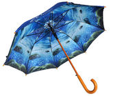 Ombrelli promozionali dei regali del tessuto di seta naturale del poliestere, ombrelli di golf con il logo fornitore